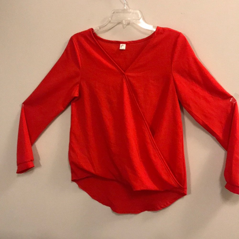 Red Baluoke Brand Blouse. Size Small